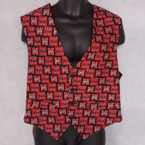 Nebraska Cornhuskers Vest Silk Men's Medium Merge Left - Picture 2 of 5